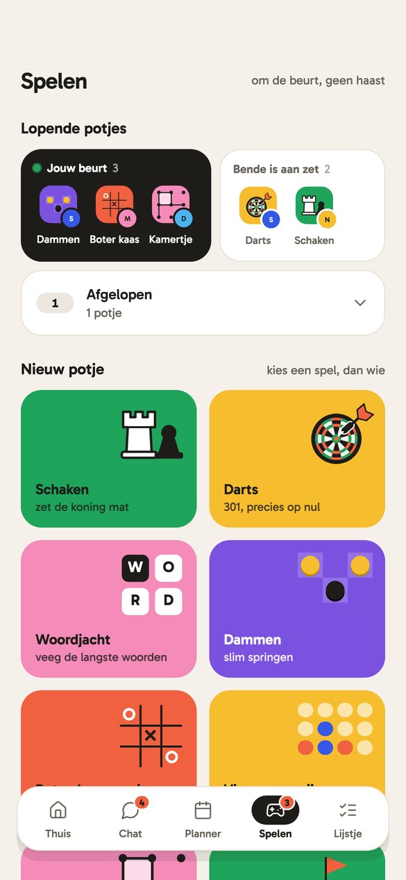 Spelletjes om de beurt