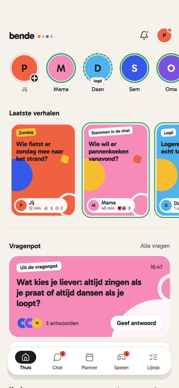 Thuisscherm met verhalen